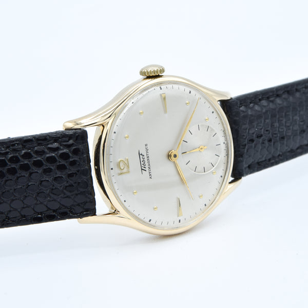 1949 Tissot Manual Wind Dress Watch in 14ct Gold Case with Original Dial 34mm Cal 27