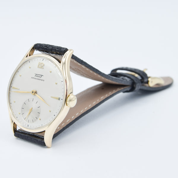 1949 Tissot Manual Wind Dress Watch in 14ct Gold Case with Original Dial 34mm Cal 27