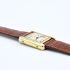 1980s Cartier Ladies Tank 925 Sterling Silver Gilt Vermeil Mechanical Manual Wind with Classic Roman Dial