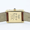 1980s Cartier Ladies Tank 925 Sterling Silver Gilt Vermeil Mechanical Manual Wind with Classic Roman Dial
