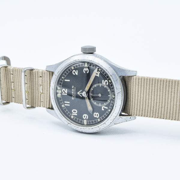 1945 Buren Grand Prix British Military Issue WWW Dirty Dozen Wristwatch Army