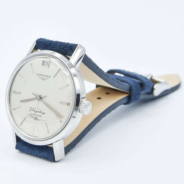 1961 Stunning Longines Flagship Automatic Date at 12 O'Clock Model 3106 in Stainless Steel