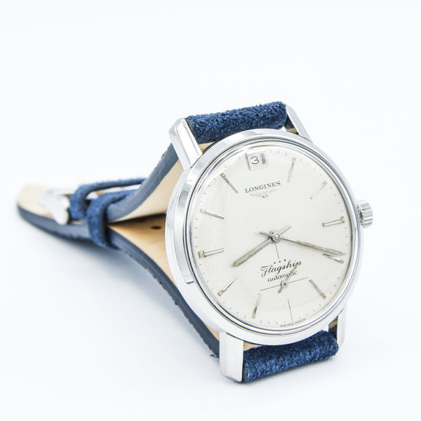 1961 Stunning Longines Flagship Automatic Date at 12 O'Clock Model 3106 in Stainless Steel