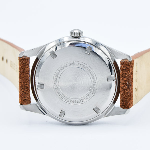 1953 Longines Manual Wind Wristwatch Model 6402 with Gorgeous Original Two Tone Dial Cal 23z