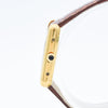 1970s Cartier Ladies Tank Mechanical Manual Wind with Unique Patina Dial in 925 Sterling Silver Gilt Vermeil Case