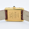 1970s Cartier Ladies Tank Mechanical Manual Wind with Unique Patina Dial in 925 Sterling Silver Gilt Vermeil Case