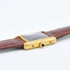 1970s Cartier Ladies Tank Mechanical Manual Wind with Unique Patina Dial in 925 Sterling Silver Gilt Vermeil Case