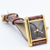 1970s Cartier Ladies Tank Mechanical Manual Wind with Unique Patina Dial in 925 Sterling Silver Gilt Vermeil Case