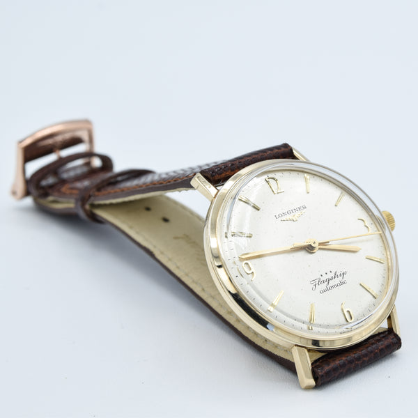 1965 Longines Flagship Automatic in Solid 9ct Gold with Mixed Arabic Numerals Model 3403
