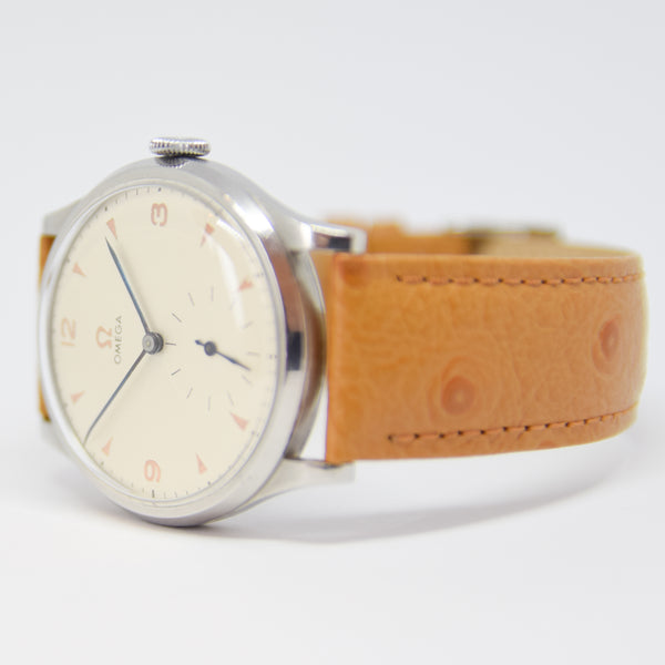 1938 Omega Large Jumbo 38mm in Stainless Steel Case with Sub Seconds Fully Restored