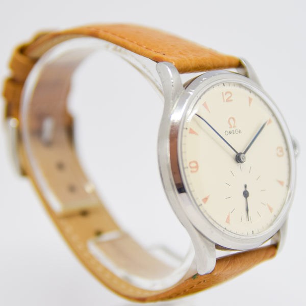 1938 Omega Large Jumbo 38mm in Stainless Steel Case with Sub Seconds Fully Restored