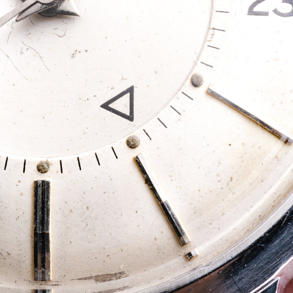 1966 Jaeger LeCoultre Jumbo Memovox Alarm Date Wristwatch Model 855 in Stainless Steel Caliber 825