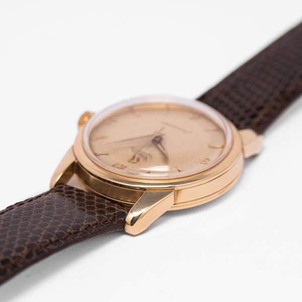 1958 Rare Omega Seamaster Automatic with Two Tone Dial in Solid Heavy 18ct Gold Dennison English Omega Case