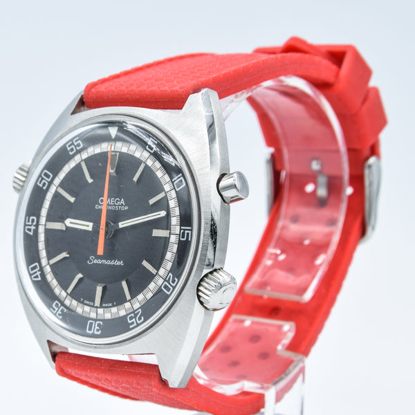1968 Omega Seamaster Chronostop Dive Style Watch Model 145.008 in Stainless Steel