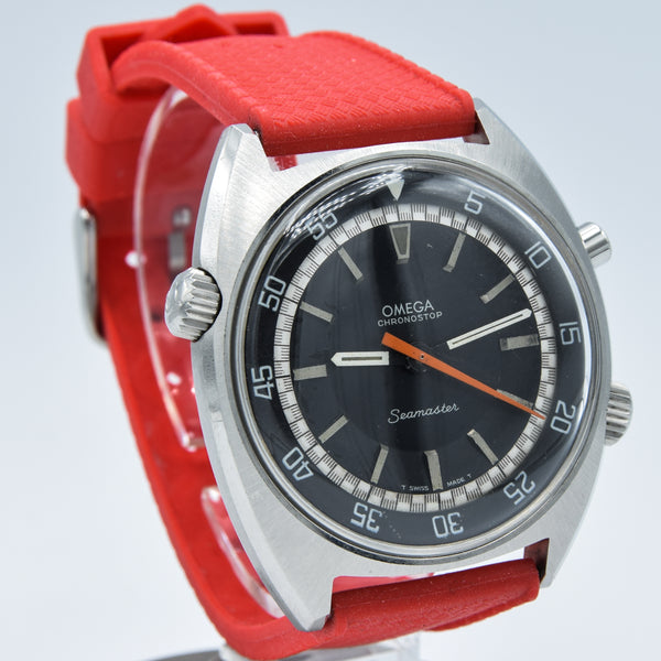1968 Omega Seamaster Chronostop Dive Style Watch Model 145.008 in Stainless Steel