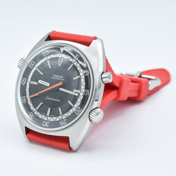 1968 Omega Seamaster Chronostop Dive Style Watch Model 145.008 in Stainless Steel