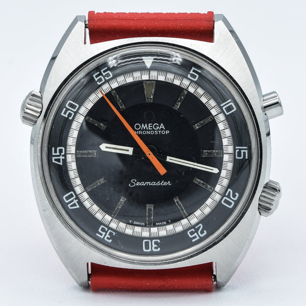 1968 Omega Seamaster Chronostop Dive Style Watch Model 145.008 in Stainless Steel