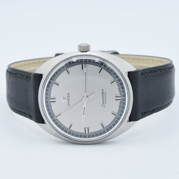 1970 Omega Seamaster Cosmic Model 136.017 Two Tone Graphite Dial in Stainless Steel Monocoque Case