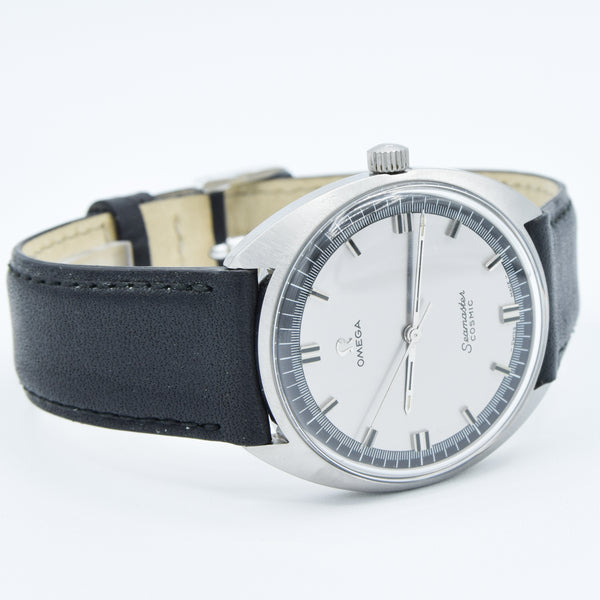 1970 Omega Seamaster Cosmic Model 136.017 Two Tone Graphite Dial in Stainless Steel Monocoque Case