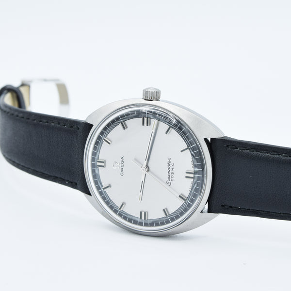 1970 Omega Seamaster Cosmic Model 136.017 Two Tone Graphite Dial in Stainless Steel Monocoque Case