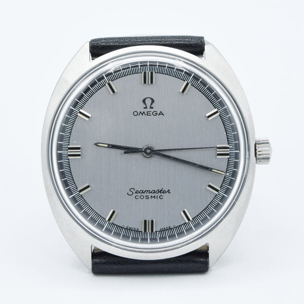 1970 Omega Seamaster Cosmic Model 136.017 Two Tone Graphite Dial in Stainless Steel Monocoque Case