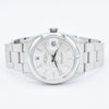 1965 Rolex Oyster Perpetual Date Model 1500 with Silvered Dial in Stainless Steel on Oyster Bracelet