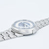 1969 Omega Geneve Dynamic Automatic French Day Date with Two Tone Silver and Blue Bullseye Dial Model 166.079 in Stainless Steel on Bracelet