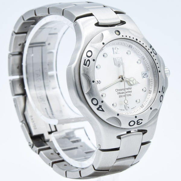 1990s TAG Heuer Kirium Date Automatic Chronometer Model WL5110 38mm Stainless Steel on Flip-Lock Bracelet with Box and Booklet