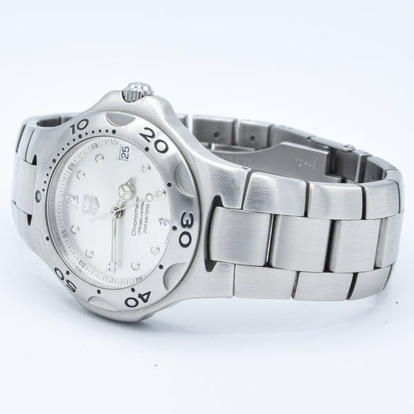 1990s TAG Heuer Kirium Date Automatic Chronometer Model WL5110 38mm Stainless Steel on Flip-Lock Bracelet with Box and Booklet