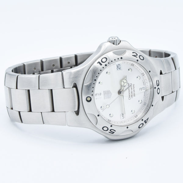 1990s TAG Heuer Kirium Date Automatic Chronometer Model WL5110 38mm Stainless Steel on Flip-Lock Bracelet with Box and Booklet