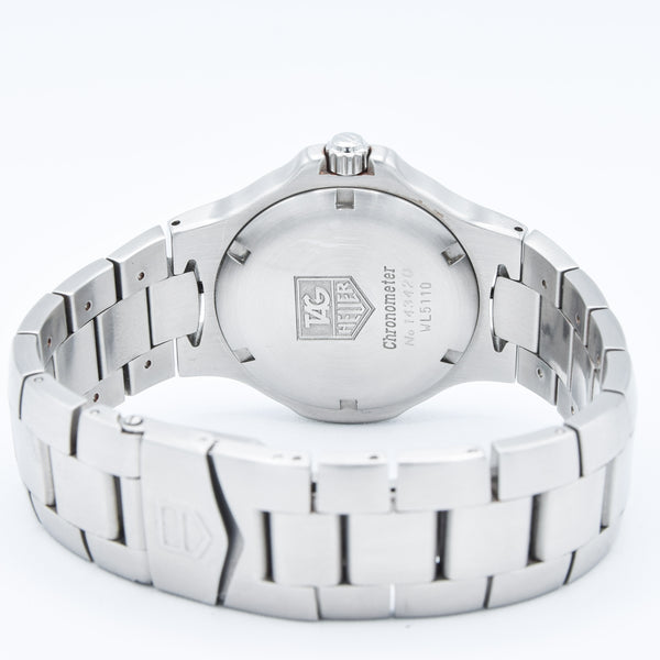 1990s TAG Heuer Kirium Date Automatic Chronometer Model WL5110 38mm Stainless Steel on Flip-Lock Bracelet with Box and Booklet