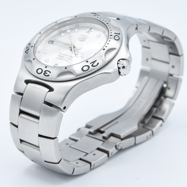 1990s TAG Heuer Kirium Date Automatic Chronometer Model WL5110 38mm Stainless Steel on Flip-Lock Bracelet with Box and Booklet