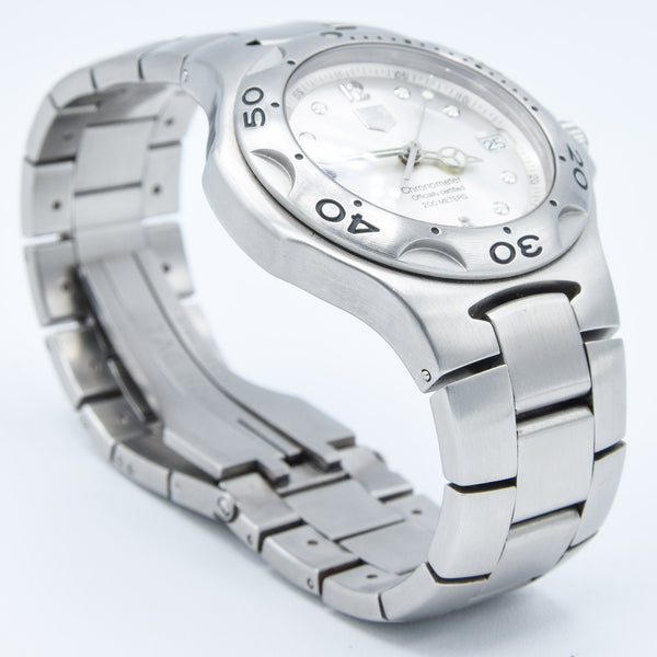 1990s TAG Heuer Kirium Date Automatic Chronometer Model WL5110 38mm Stainless Steel on Flip-Lock Bracelet with Box and Booklet