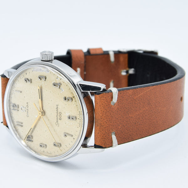 1966 Omega Seamaster 600 with Arabic Numerals and Hammered Patina Dial in Stainless Steel Model 135.011