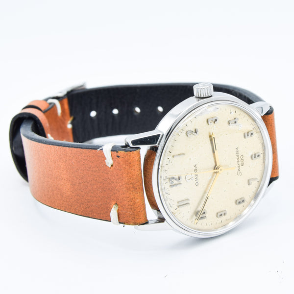 1966 Omega Seamaster 600 with Arabic Numerals and Hammered Patina Dial in Stainless Steel Model 135.011