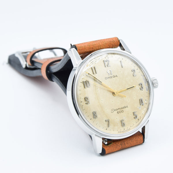1966 Omega Seamaster 600 with Arabic Numerals and Hammered Patina Dial in Stainless Steel Model 135.011