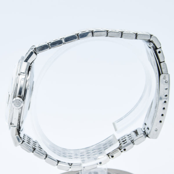 1962 Omega Constellation with Stunning Cross-Hair Pie Pan Model 14902 with Dog Legs on Flat Beads of Rice Bracelet