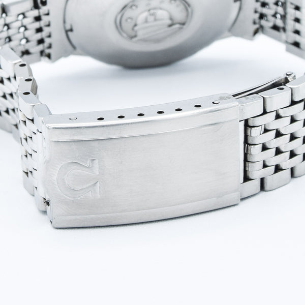 1962 Omega Constellation with Stunning Cross-Hair Pie Pan Model 14902 with Dog Legs on Flat Beads of Rice Bracelet
