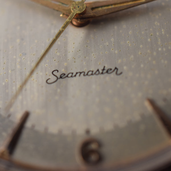 1956 Jumbo Oversized Omega Seamaster Automatic with Unique Two-Tone Tropicalised Dial Model 2857 in 36mm Gold Capped Case
