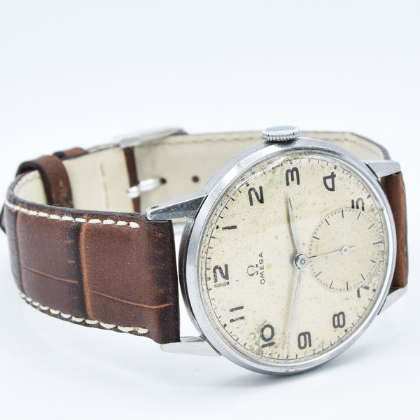 1944 Rare Omega 'Teddington' Red Star Wristwatch Model 2271 Cal. 30T2 Brazilian Market WW2