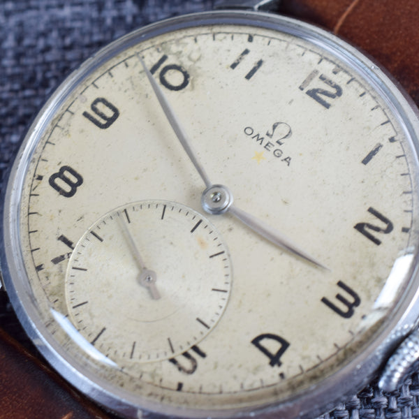 1944 Rare Omega 'Teddington' Red Star Wristwatch Model 2271 Cal. 30T2 Brazilian Market WW2