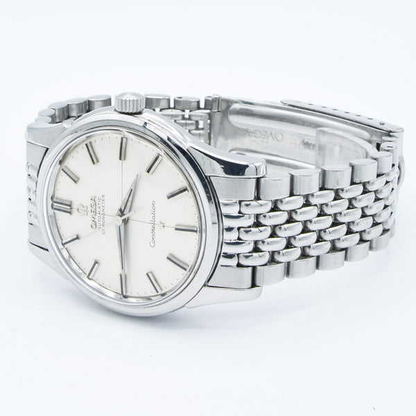 1962 Omega Constellation with Stunning Cross-Hair Model 14381 on Beads of Rice Bracelet