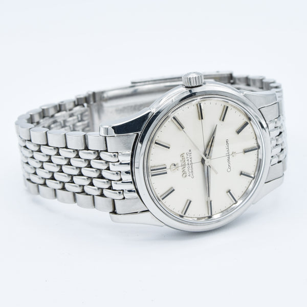 1962 Omega Constellation with Stunning Cross-Hair Model 14381 on Beads of Rice Bracelet