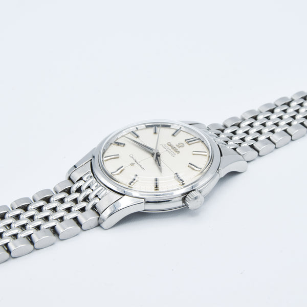 1962 Omega Constellation with Stunning Cross-Hair Model 14381 on Beads of Rice Bracelet
