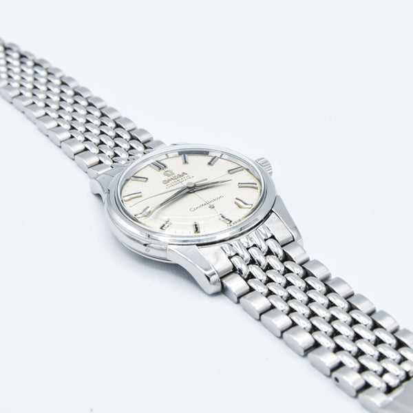 1962 Omega Constellation with Stunning Cross-Hair Model 14381 on Beads of Rice Bracelet