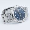 1978 Omega Geneve Date with Stunning Original Electric Blue Dial Model 136.0103 on Bracelet