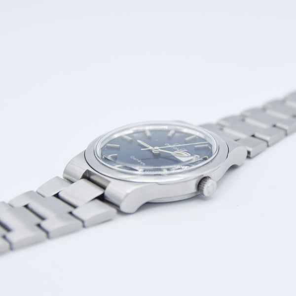 1978 Omega Geneve Date with Stunning Original Electric Blue Dial Model 136.0103 on Bracelet