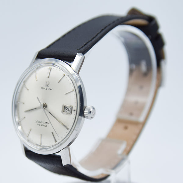 1963 Omega Seamaster Sharp Slim De Ville Date Model 135.020 with Original Omega Buckle