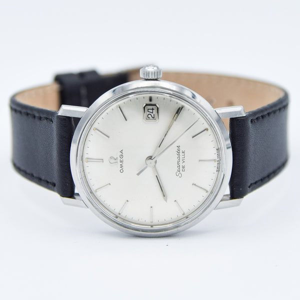 1963 Omega Seamaster Sharp Slim De Ville Date Model 135.020 with Original Omega Buckle