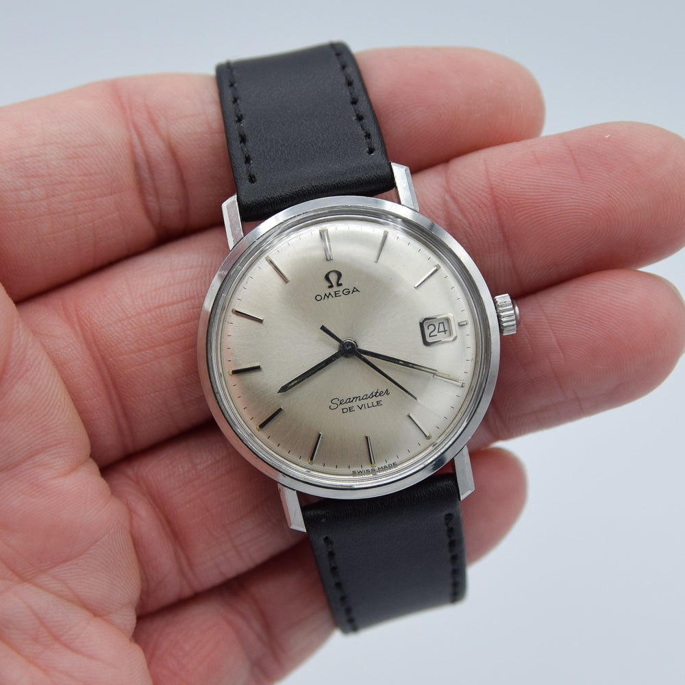 1963 Omega Seamaster Sharp Slim De Ville Date Model 135.020 with Original Omega Buckle